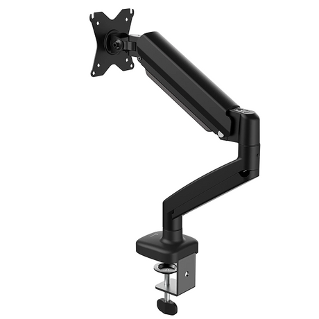 j5create JTSA101 Ergonomic Monitor Mount Support 17 inches to 32inches monitors weighing up to 8kg - 20000 tested stability - DokkanTech Black monitor arm on a white background