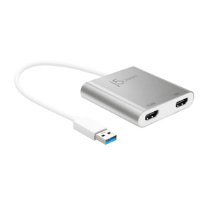 USB adapter with multiple ports on a white background