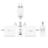 A set of white i5 create portable power banks shown from multiple angles on a plain white background.
