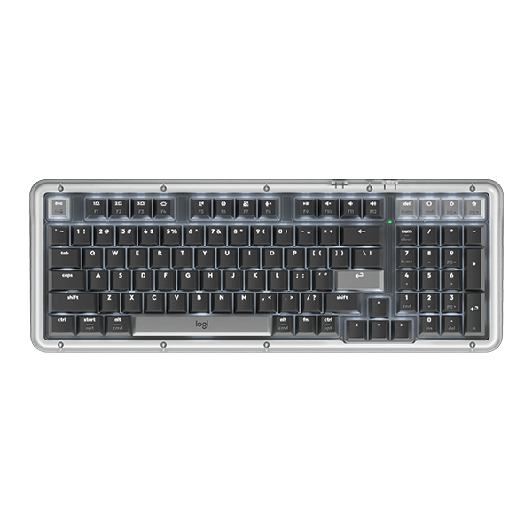 Logitech Alto K98M wireless mechanical keyboard 98 keys backlit UniCushion English – front view