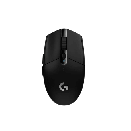 Logitech G304 wireless gaming mouse HERO sensor 12000 DPI – front view black