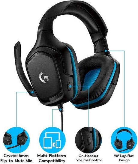 Logitech G431 gaming headset – wearing lifestyle