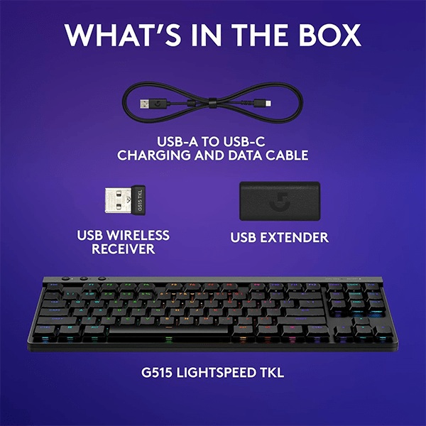 Logitech G515 Lightspeed TKL Wireless Keyboard – Linear Switch, English layout Logitech G Egypt