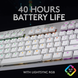 Logitech G913 TKL LIGHTSPEED Wireless RGB Keyboard – GL Tactile Brown Switch | English Only – White Logitech G Egypt