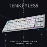Logitech G913 TKL LIGHTSPEED Wireless RGB Keyboard – GL Tactile Brown Switch | English Only – White Logitech G Egypt