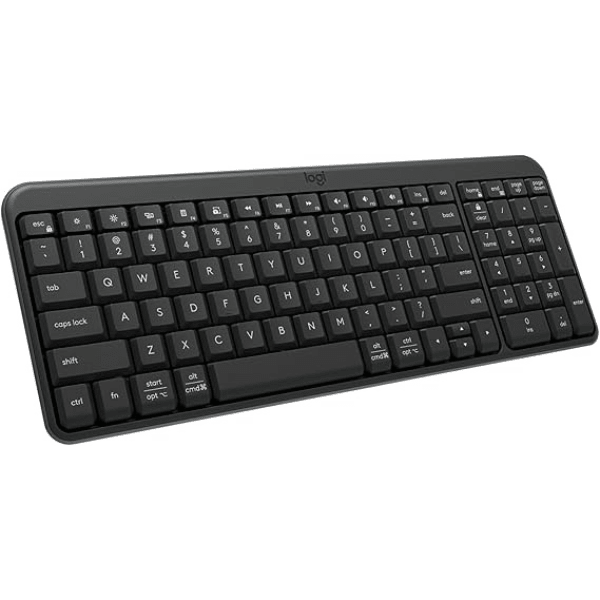Logitech K250 Bluetooth wireless keyboard Arabic – front view black