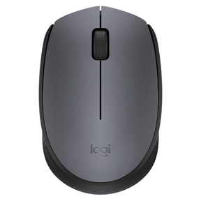 Logitech M171 wireless mouse compact ambidextrous – front view black