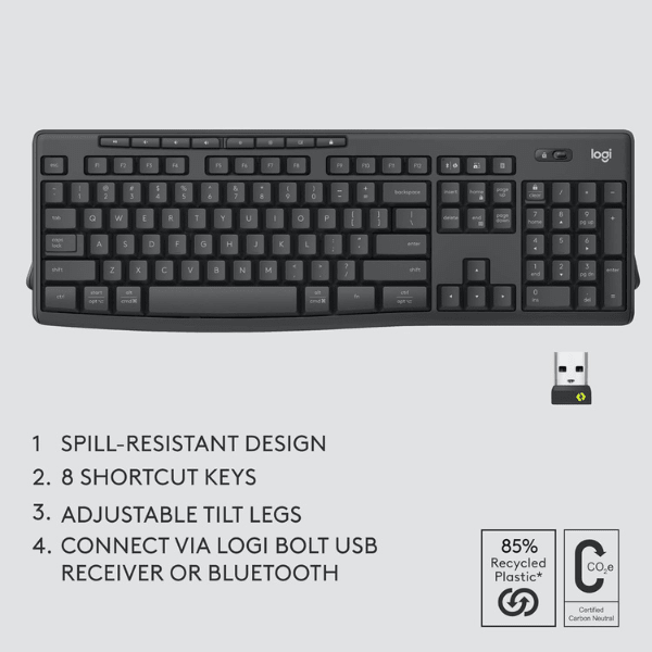 Logitech MK370 Wireless Combo for Business (Ara Layout) – Graphite Logitech Egypt