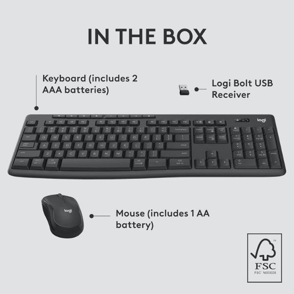 Logitech MK370 Wireless Combo for Business (Ara Layout) – Graphite Logitech Egypt