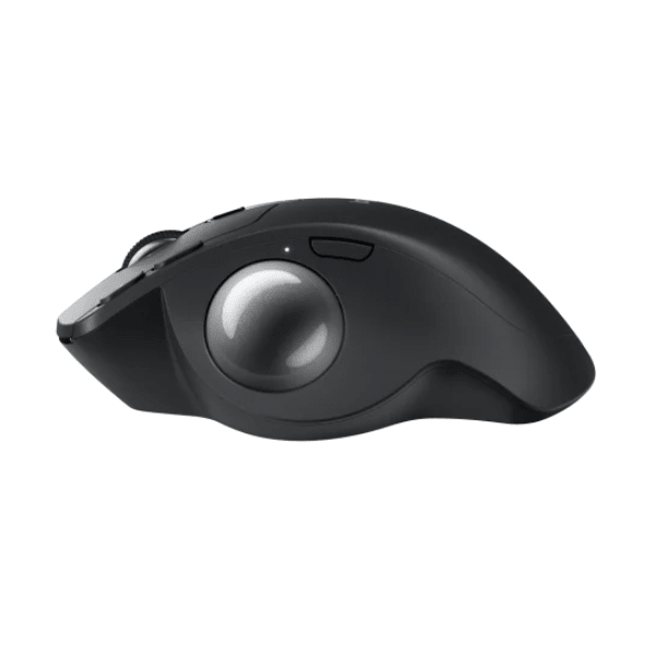 Logitech MX Ergo S trackball mouse – in use on desk