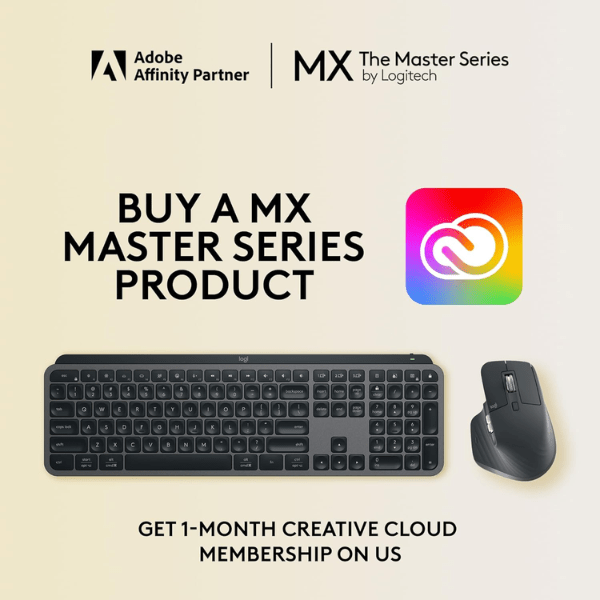 Logitech MX Keys S Combo – full desk setup