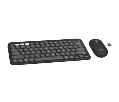 Logitech Pebble 2 wireless combo slim and silent keyboard and mouse – front view