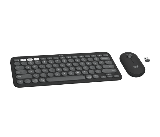 Logitech Pebble 2 wireless combo slim and silent keyboard and mouse – front view