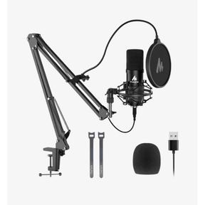 Maono AU-A04 USB microphone kit professional podcasting – front view