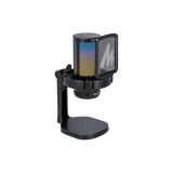 MAONO DGM20 gaming USB microphone with desktop stand – front view black