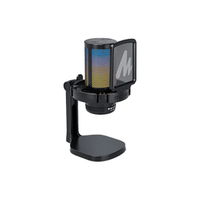 MAONO DGM20 gaming USB microphone with desktop stand – front view black