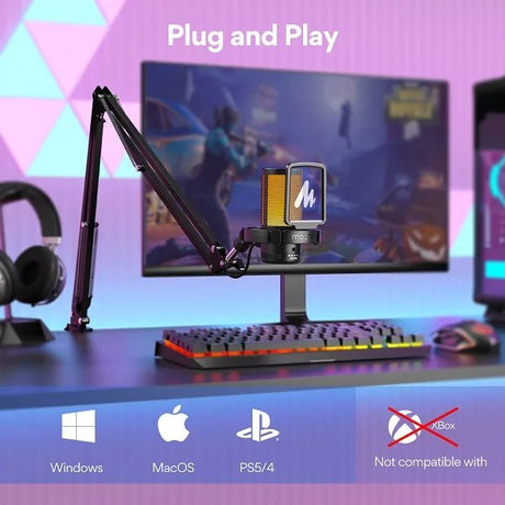 MAONO DGM20S Gaming USB RGB Microphone with Boom Arm Bundle - Black Maono Egypt