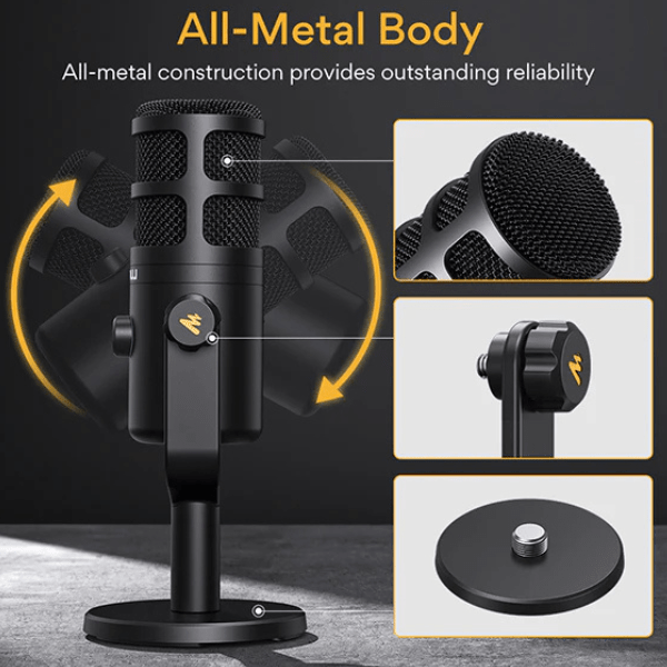 Maono PD100U USB Dynamic Microphone – Professional Studio - Quality Audio – Black Maono Egypt