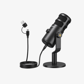 Maono PD100U USB dynamic microphone professional studio quality – front view black