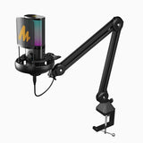 MAONO PM450S StreamerWave USB condenser microphone with boom arm bundle – front view