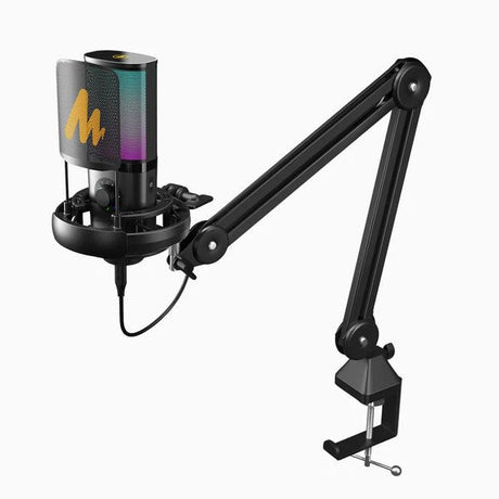 MAONO PM450S StreamerWave USB condenser microphone with boom arm bundle – front view
