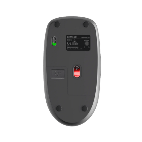 Meetion BTM100 Dual Mode Wireless Silent Mouse Ergonomic Design Steel Gray Meetion Egypt