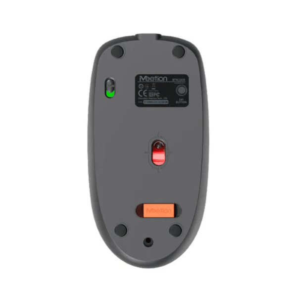 Meetion BTM100R Wireless Silent Rechargeable Mouse - Steel Gray Meetion Egypt