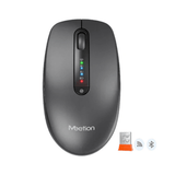 Meetion BTM100R wireless silent rechargeable mouse – front view steel gray
