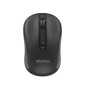 Meetion BTM185 wireless 2.4G and Bluetooth silent mouse – front view black