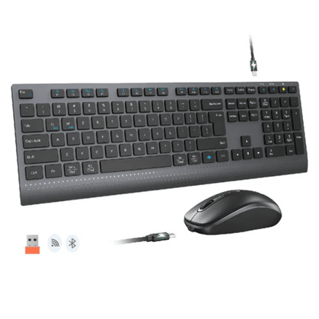 Meetion C2000 rechargeable wireless combo – desk lifestyle
