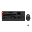 Meetion C4130 wireless ergonomic keyboard and mouse combo Arabic English – front view black