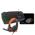 Meetion C490 4-in-1 gaming combo mouse Arabic keyboard headset and mouse pad – front view black