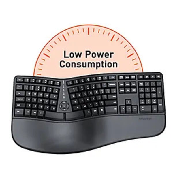 Meetion DirectorW Wireless Ergonomic Keyboard Ara/En - Black Meetion Egypt
