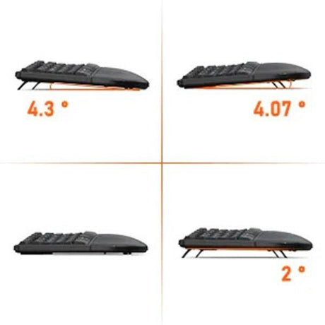 Meetion DirectorW Wireless Ergonomic Keyboard Ara/En - Black Meetion Egypt