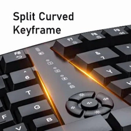 Meetion DirectorW Wireless Ergonomic Keyboard Ara/En - Black Meetion Egypt