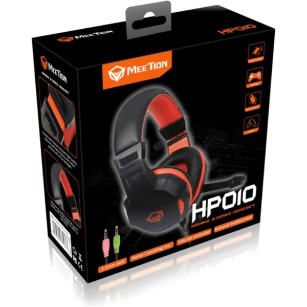 Meetion HP010 Wired Gaming Stereo Headset 3.5mm - Black Meetion Egypt