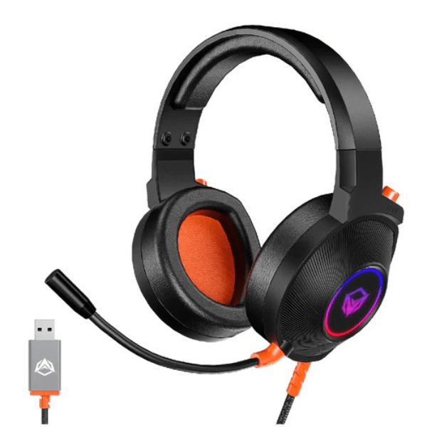 Meetion HP012 virtual 7.1 surround sound RGB gaming headset – front view
