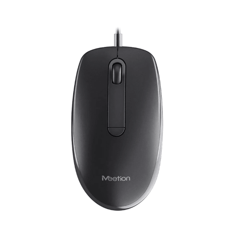 Meetion M100 silent optical wired mouse ergonomic design – front view gray