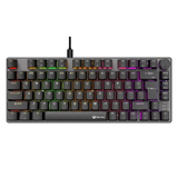 Meetion MK006 Pro 75% RGB hot-swap mechanical keyboard Arabic English – front view black