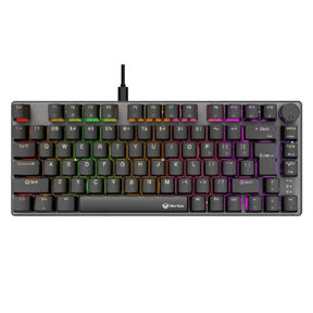 Meetion MK006 Pro 75% RGB hot-swap mechanical keyboard Arabic English – front view black