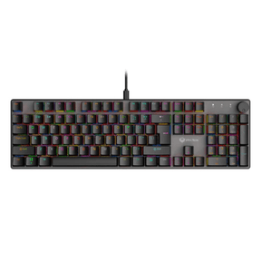 Meetion MK009 Pro hot-swap mechanical keyboard Arabic English – front view black