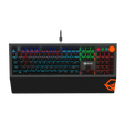 Meetion MK500 rainbow backlight mechanical gaming keyboard OUTEMU blue switch Arabic English – front view