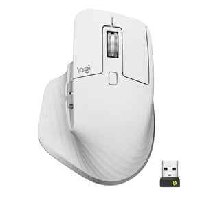 Logitech MX Master 3S Wireless Mouse – Pale Gray – top view