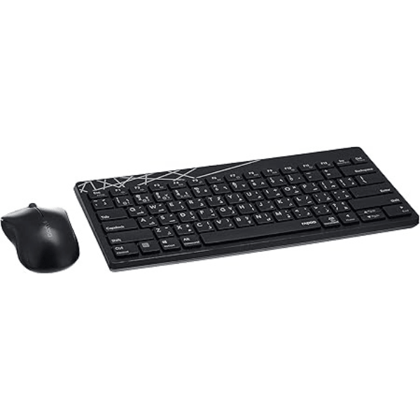 Rapoo 8000M multi-mode wireless combo – desk lifestyle