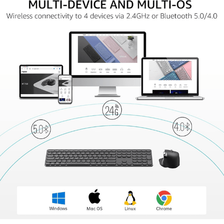 Rapoo 9560M wireless combo – desk lifestyle