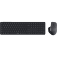 Rapoo 9560M wireless keyboard and mouse combo Arabic – front view dark grey
