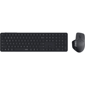 Rapoo 9560M wireless keyboard and mouse combo Arabic – front view dark grey