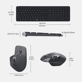 Rapoo 9560M Wireless Keyboard and Mouse Combo Ara - Dark Grey Rapoo Egypt