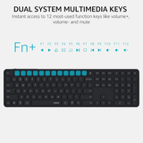 Rapoo 9560M Wireless Keyboard and Mouse Combo Ara - Dark Grey Rapoo Egypt