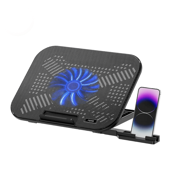 Rapoo CF100 laptop cooling pad – front view black